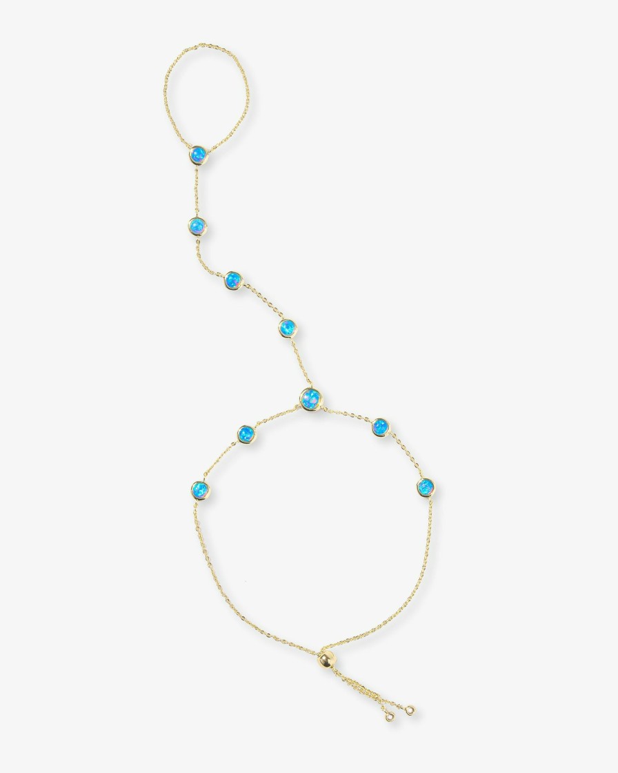 Categories Melinda Maria Jewelry | Mojave Blue Opal Hand-Chain