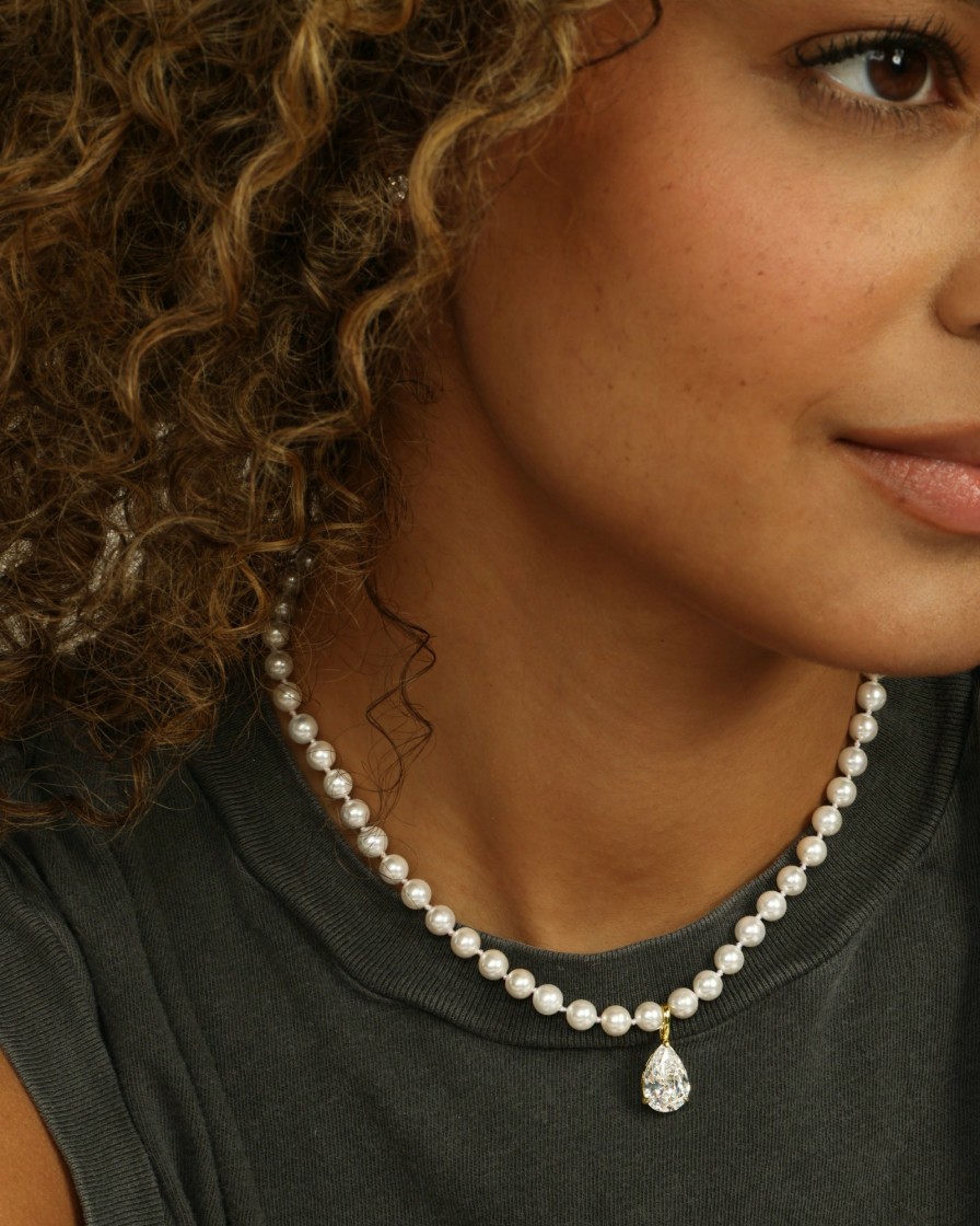 Categories Melinda Maria Jewelry | Perfect Pearl Teardrop Choker