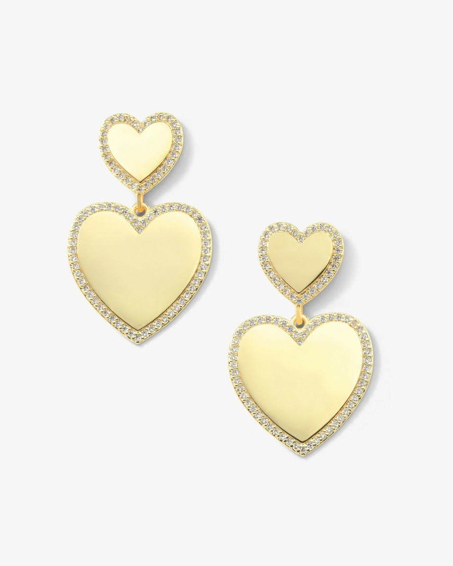 Categories Melinda Maria Jewelry | Xl You Have My Heart Pave Earrings