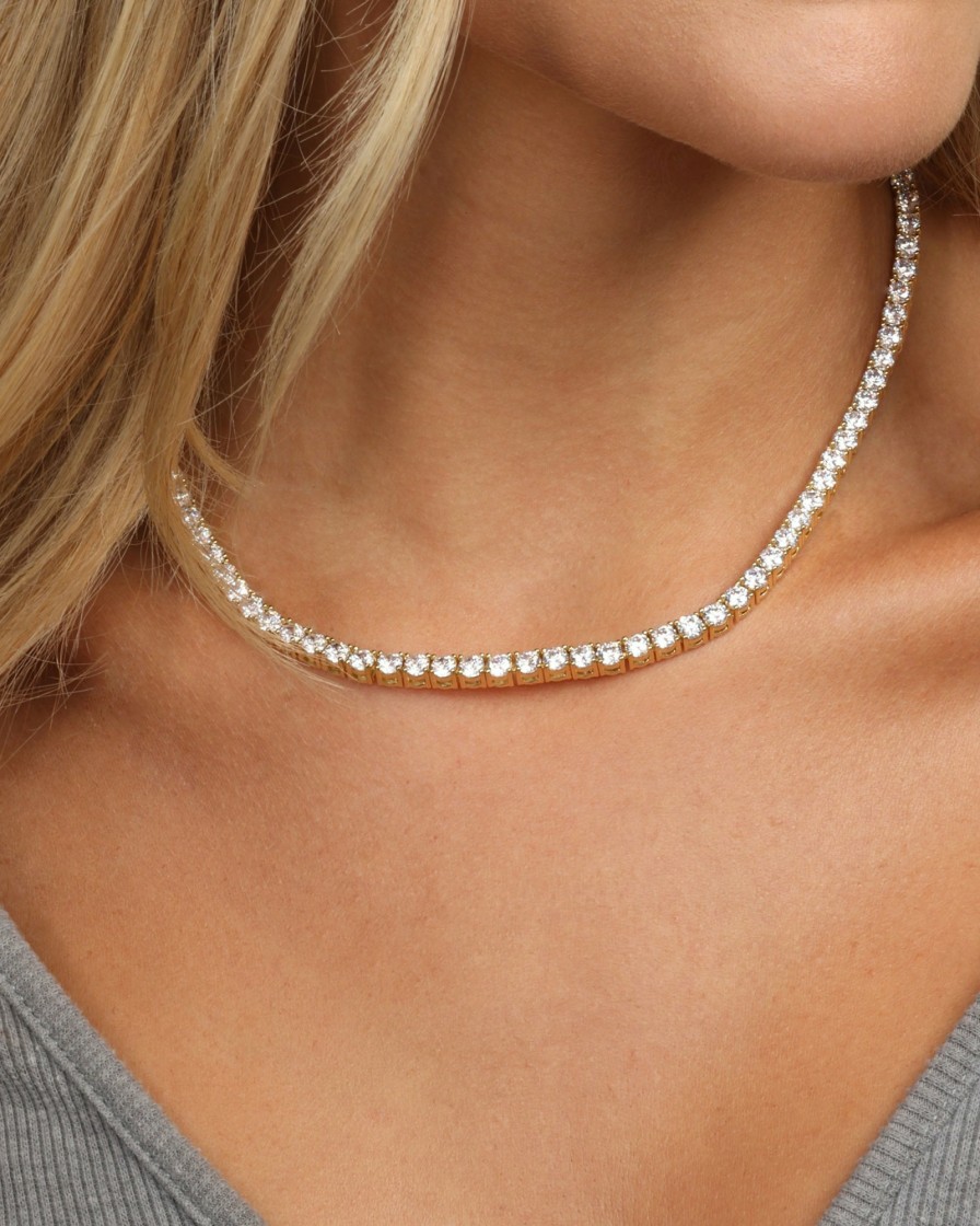 Categories Melinda Maria Jewelry | Grand Heiress Tennis Necklace 16"