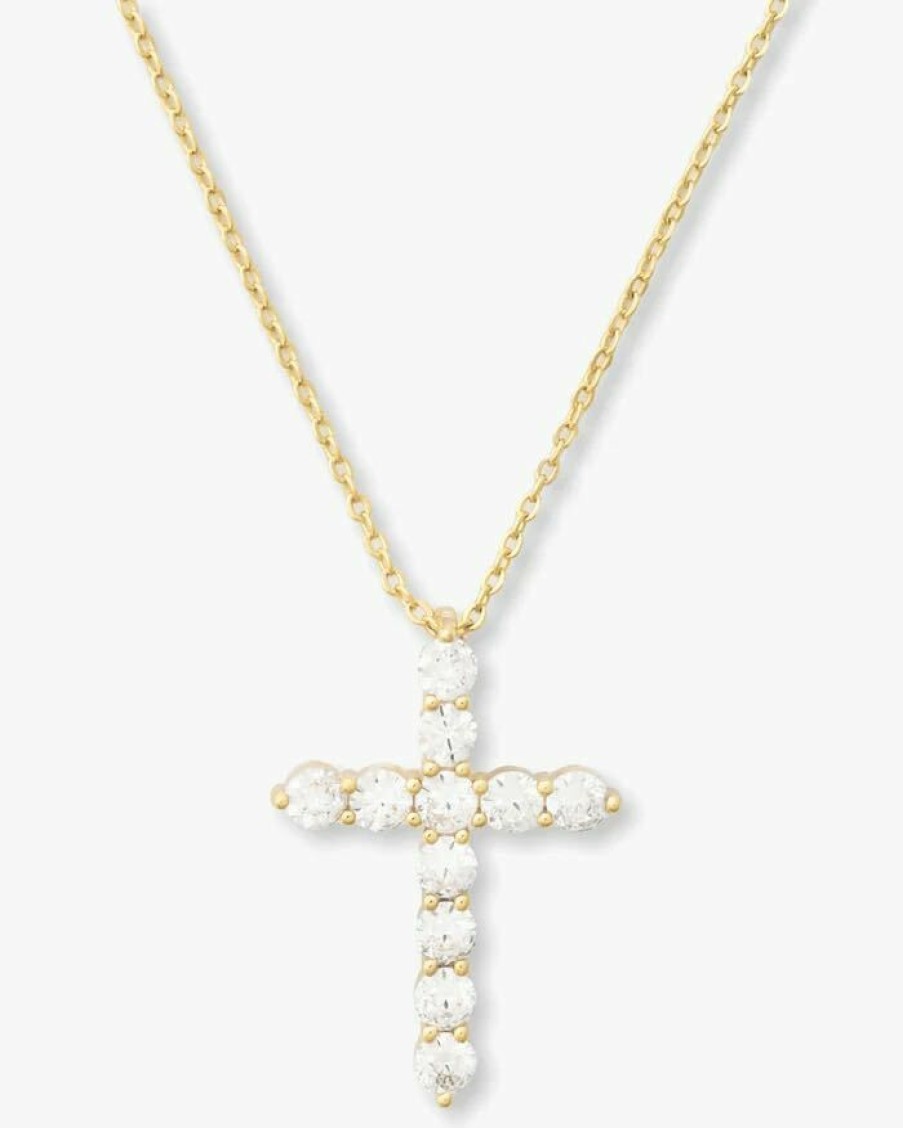 Categories Melinda Maria Jewelry | Oh She Fancy Cross Pendant 15"