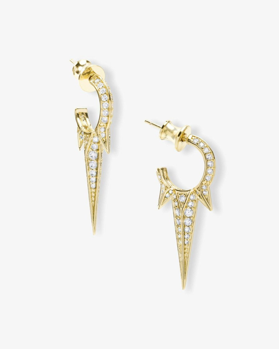 Categories Melinda Maria Jewelry | Gabriella Pave Triple Spike Earrings