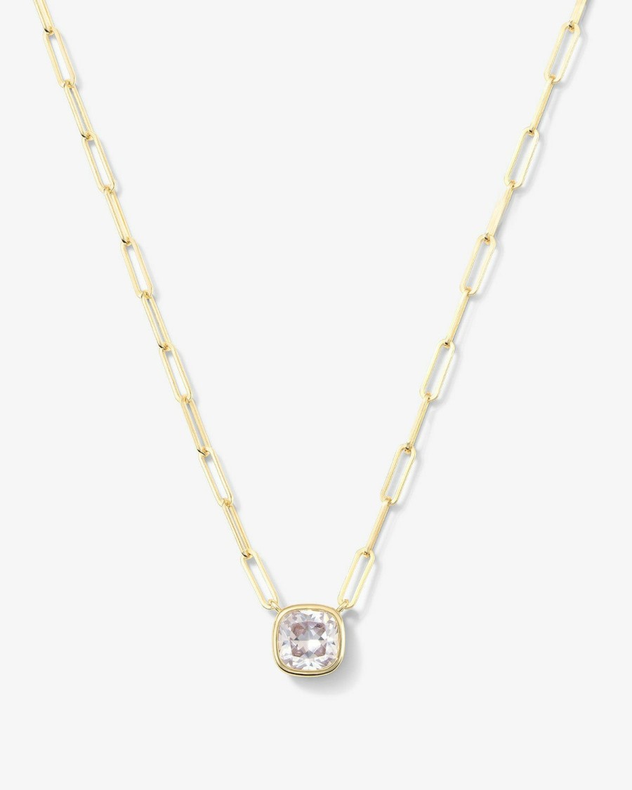 Categories Melinda Maria Jewelry | Baby Samantha Single Cushion Necklace