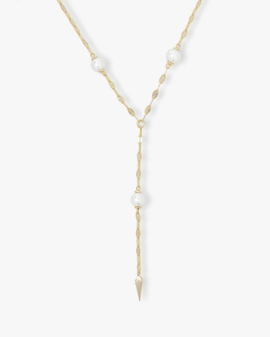 Categories Melinda Maria Jewelry | Perfect Pearl Drop Lariat Necklace