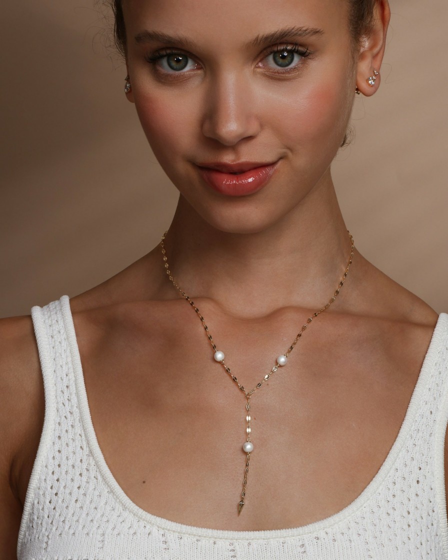 Categories Melinda Maria Jewelry | Perfect Pearl Drop Lariat Necklace