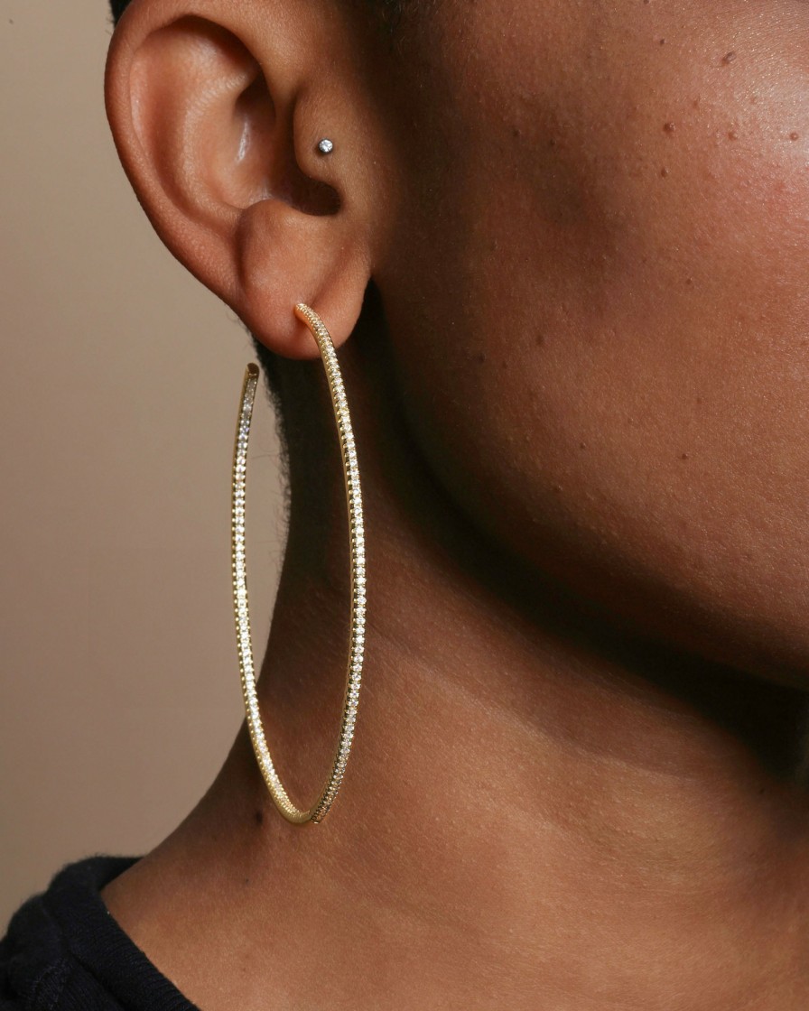 Categories Melinda Maria Jewelry | Badass 3" Hoops