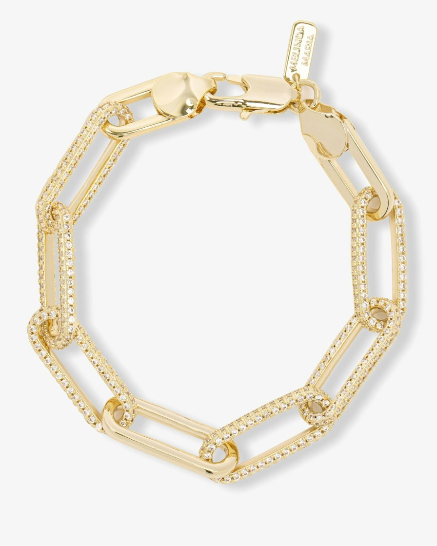 Categories Melinda Maria Jewelry | Carrie Pave Chain Link Bracelet