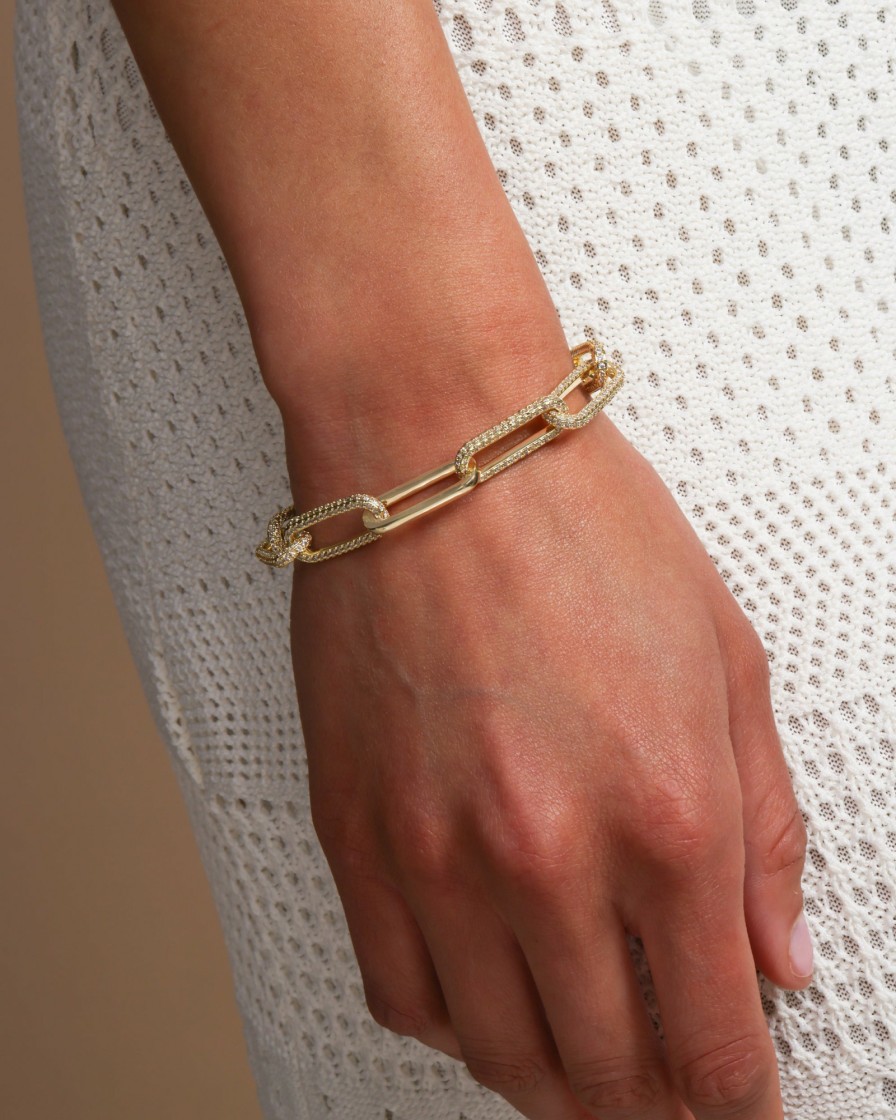 Categories Melinda Maria Jewelry | Carrie Pave Chain Link Bracelet