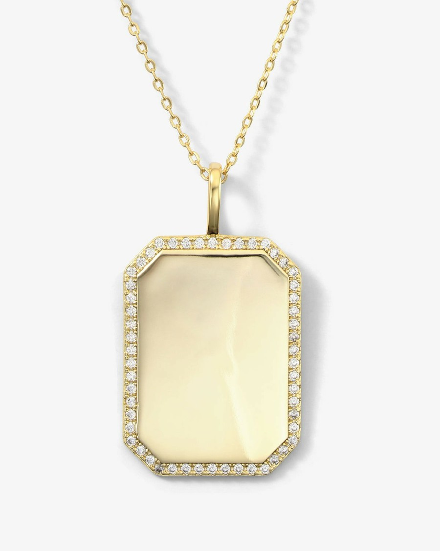 Categories Melinda Maria Jewelry | #Tagme Large Dog Tag Charm Necklace