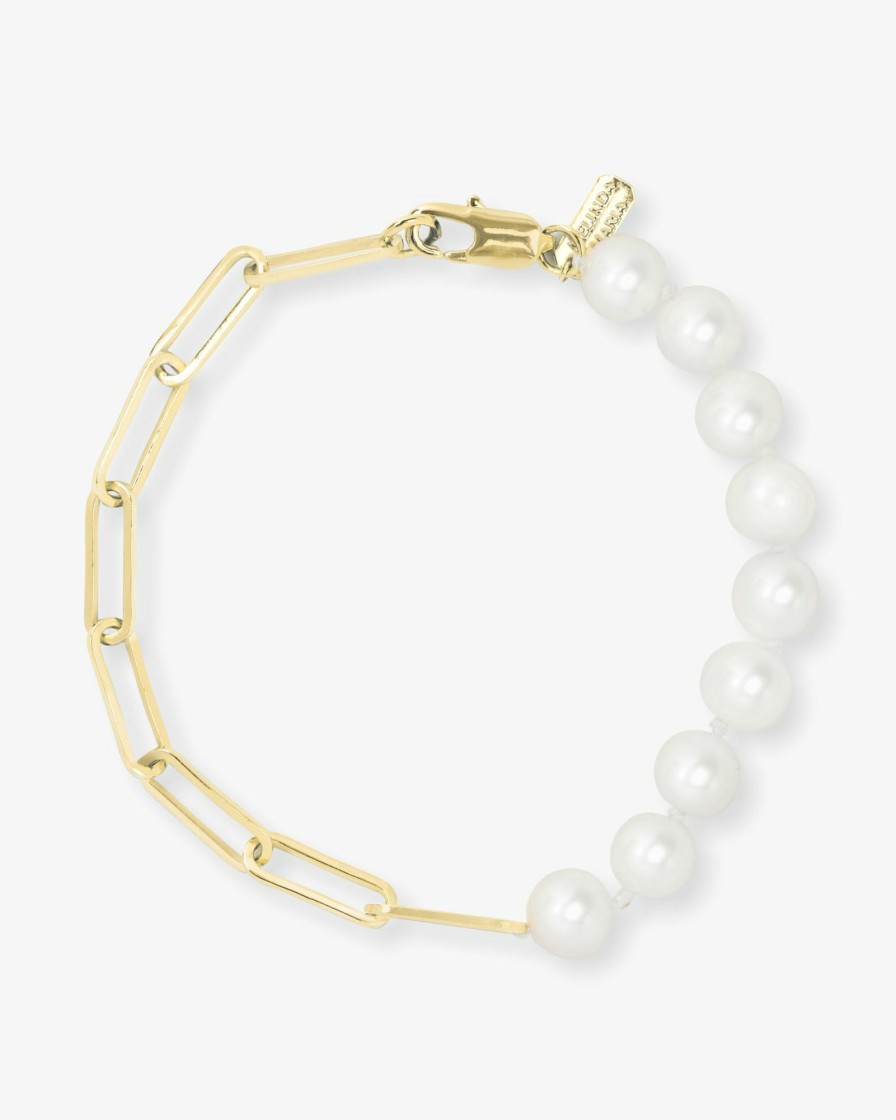 Categories Melinda Maria Jewelry | Samantha Half Chain Pearl Bracelet